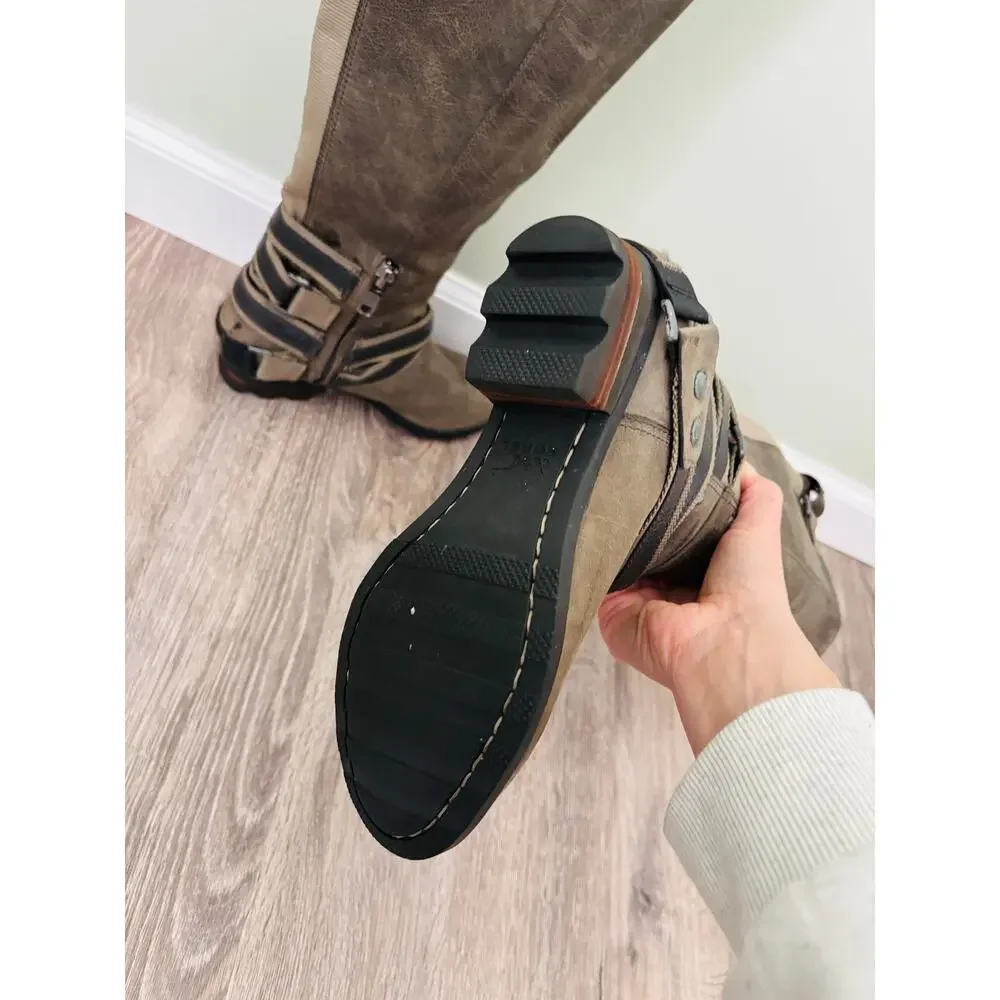 Sorel Lola Leather Tall Boots Size 7 Brown Riding Winter Boots